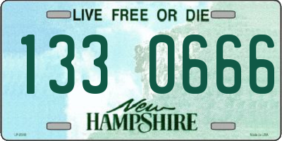 NH license plate 1330666