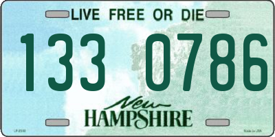 NH license plate 1330786