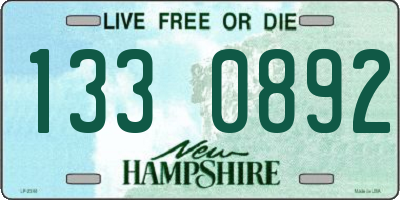 NH license plate 1330892