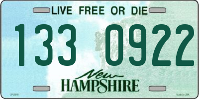 NH license plate 1330922