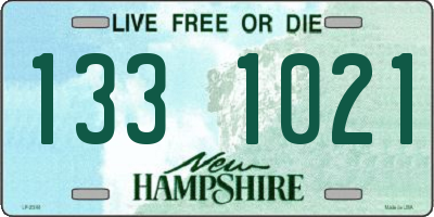 NH license plate 1331021