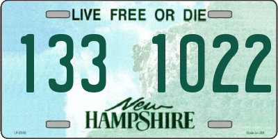 NH license plate 1331022