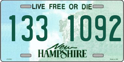 NH license plate 1331092