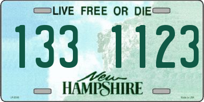 NH license plate 1331123