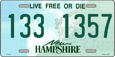 NH license plate 1331357