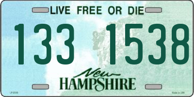 NH license plate 1331538