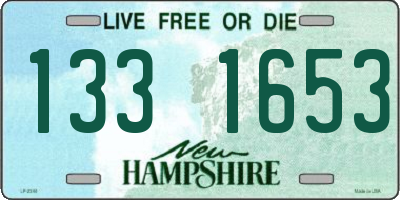 NH license plate 1331653