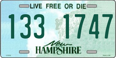 NH license plate 1331747