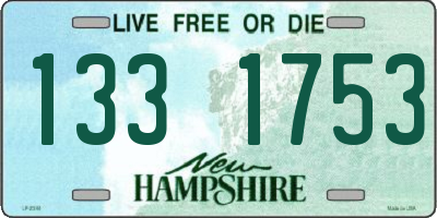 NH license plate 1331753