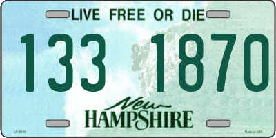 NH license plate 1331870