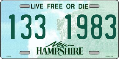 NH license plate 1331983