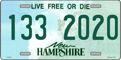 NH license plate 1332020