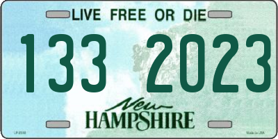 NH license plate 1332023