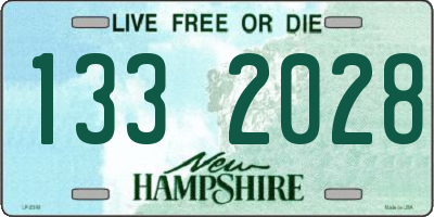 NH license plate 1332028