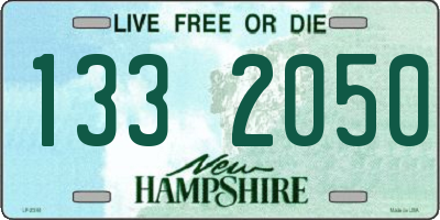 NH license plate 1332050