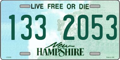 NH license plate 1332053
