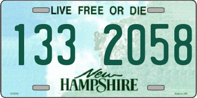 NH license plate 1332058