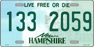 NH license plate 1332059