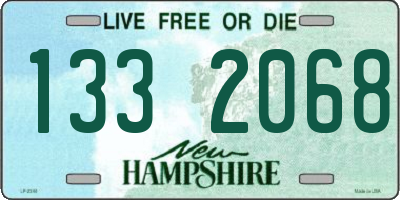 NH license plate 1332068