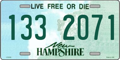 NH license plate 1332071