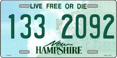 NH license plate 1332092