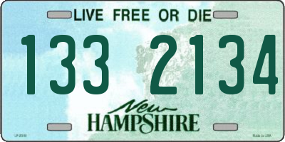 NH license plate 1332134