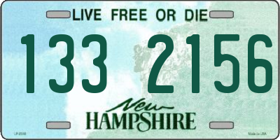 NH license plate 1332156