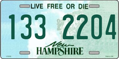 NH license plate 1332204