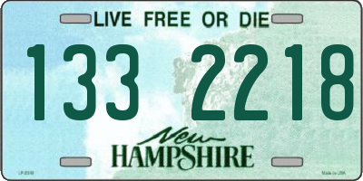 NH license plate 1332218