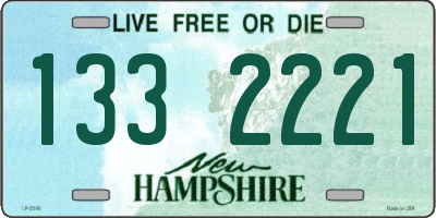 NH license plate 1332221