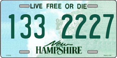 NH license plate 1332227