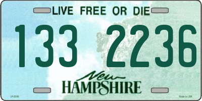 NH license plate 1332236