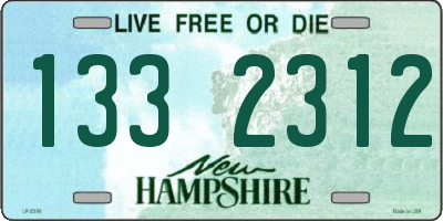 NH license plate 1332312