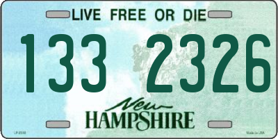 NH license plate 1332326