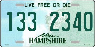 NH license plate 1332340