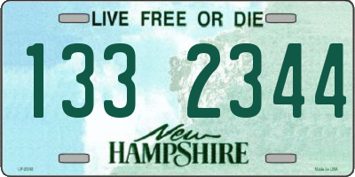 NH license plate 1332344
