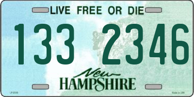 NH license plate 1332346