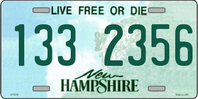 NH license plate 1332356