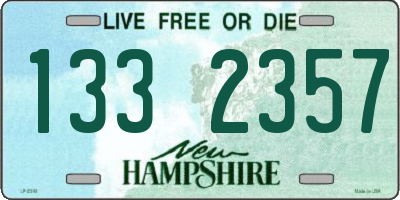 NH license plate 1332357