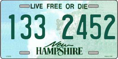 NH license plate 1332452