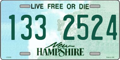 NH license plate 1332524