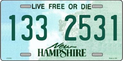 NH license plate 1332531