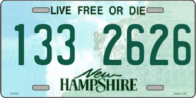 NH license plate 1332626