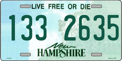 NH license plate 1332635