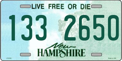 NH license plate 1332650