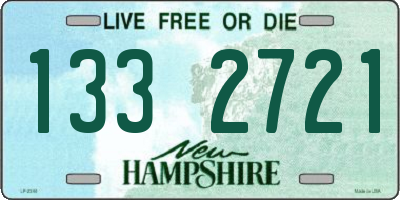 NH license plate 1332721