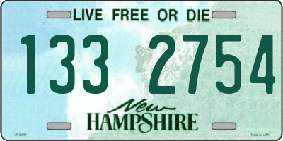 NH license plate 1332754