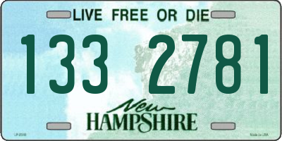 NH license plate 1332781