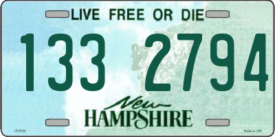 NH license plate 1332794
