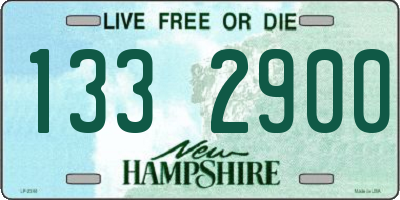 NH license plate 1332900